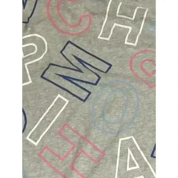 Champion T-Shirt Mens L Vintage Short Sleeve Tee 90s All Over Print Gray - Picture 5 of 5